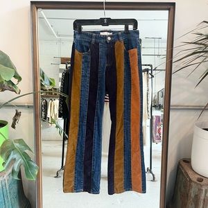 Vintage SEE BY CHLOE Patchwork Pants Y2K Sz 28”.